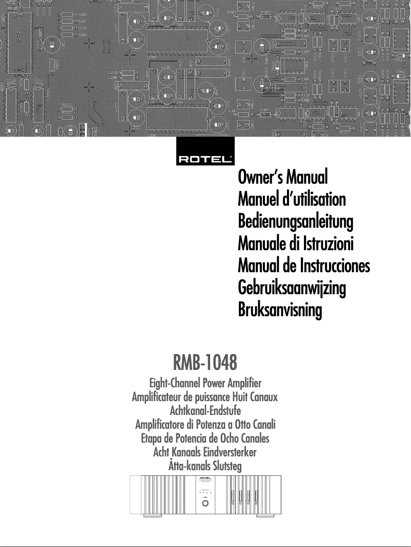 Page 1 of the manual User Manual Rotel RMB-1048