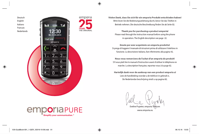 Page 1 de la notice Manuel utilisateur BeBook Pure