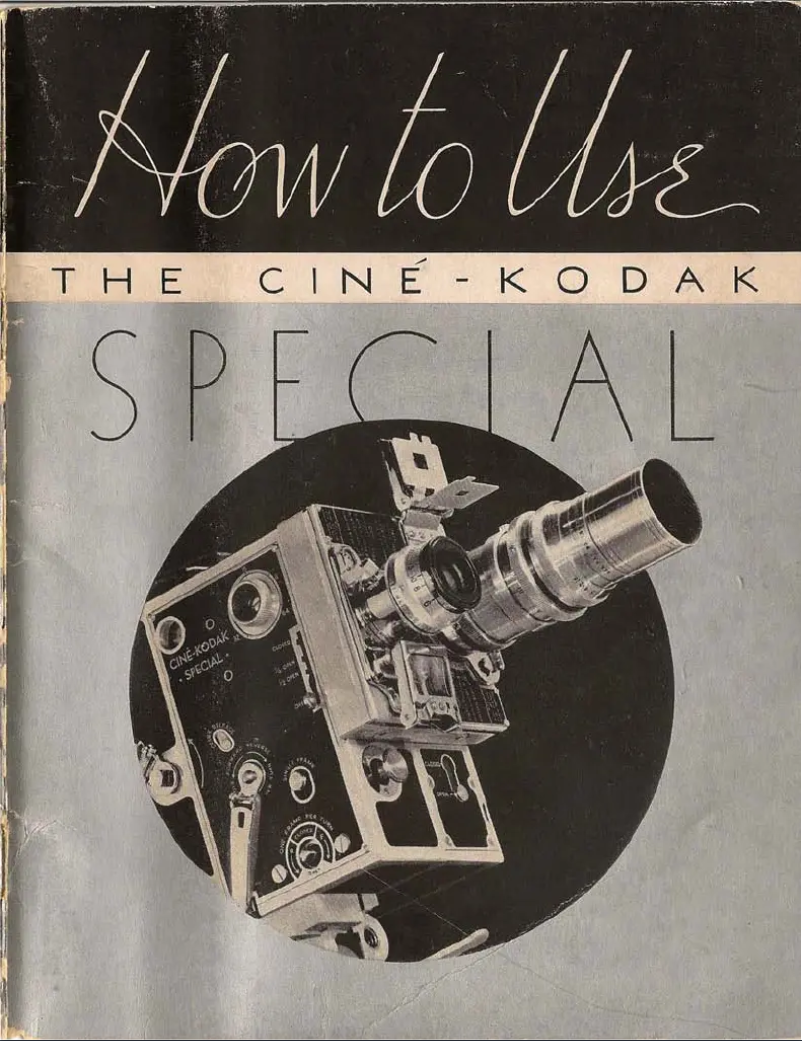 Page 1 of the manual User Manual Kodak Cine Special