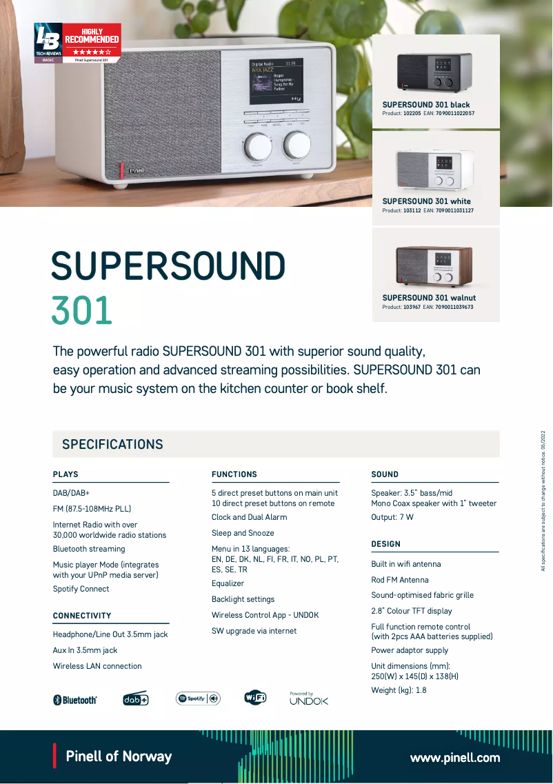 Image de la première page du manuel de l'appareil Supersound 301
