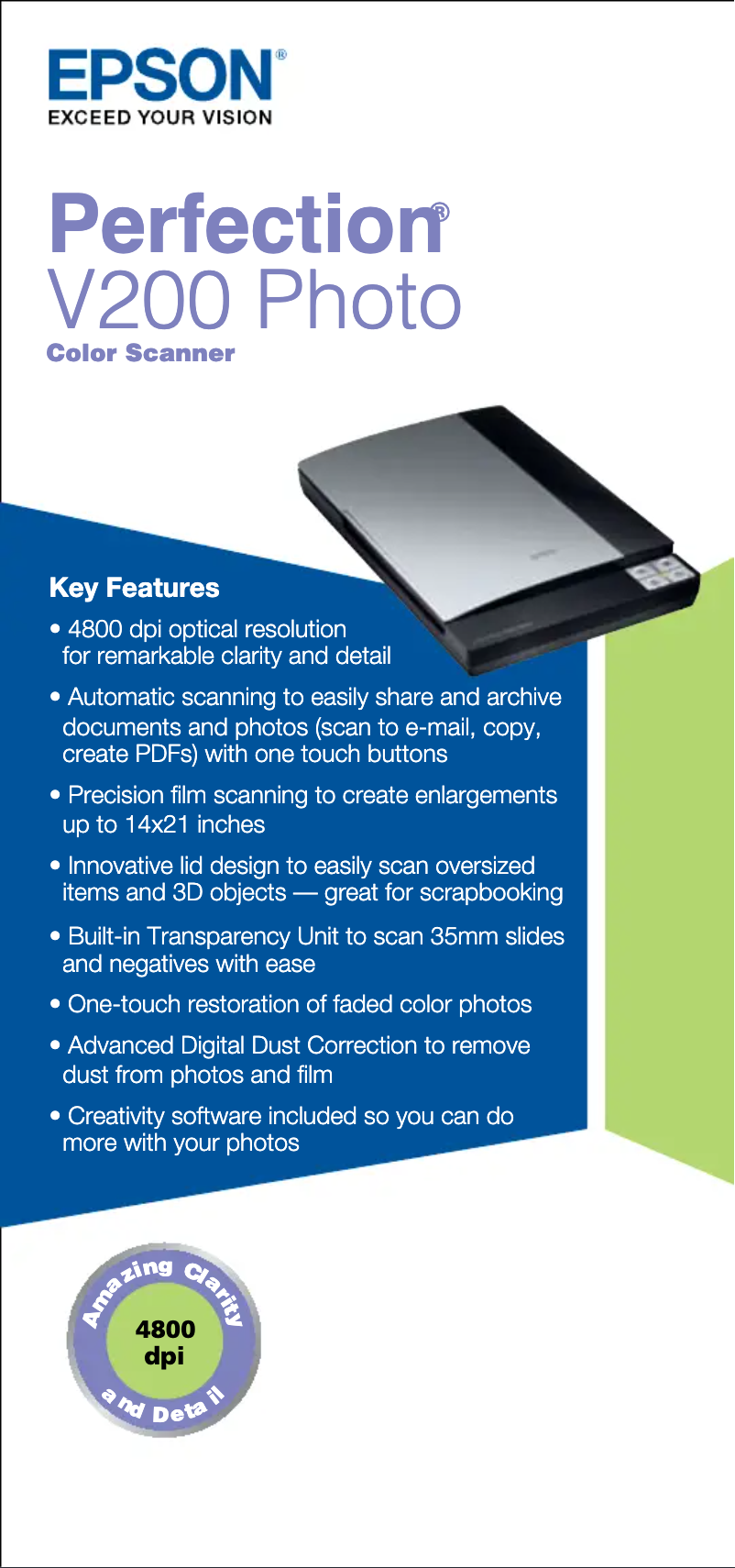 Page n°1 - Brochure Epson Perfection C200 Photo