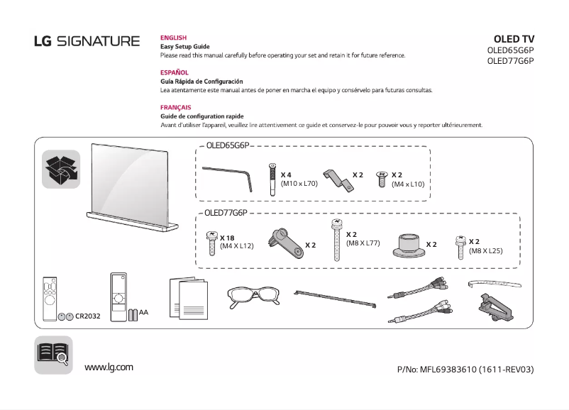 Page n°1 - Manuel utilisateur LG OLED77G6P