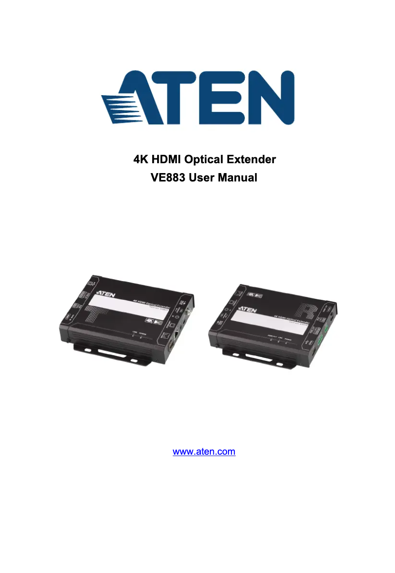 Page n°1 - Manuel utilisateur ATen VE883TK1