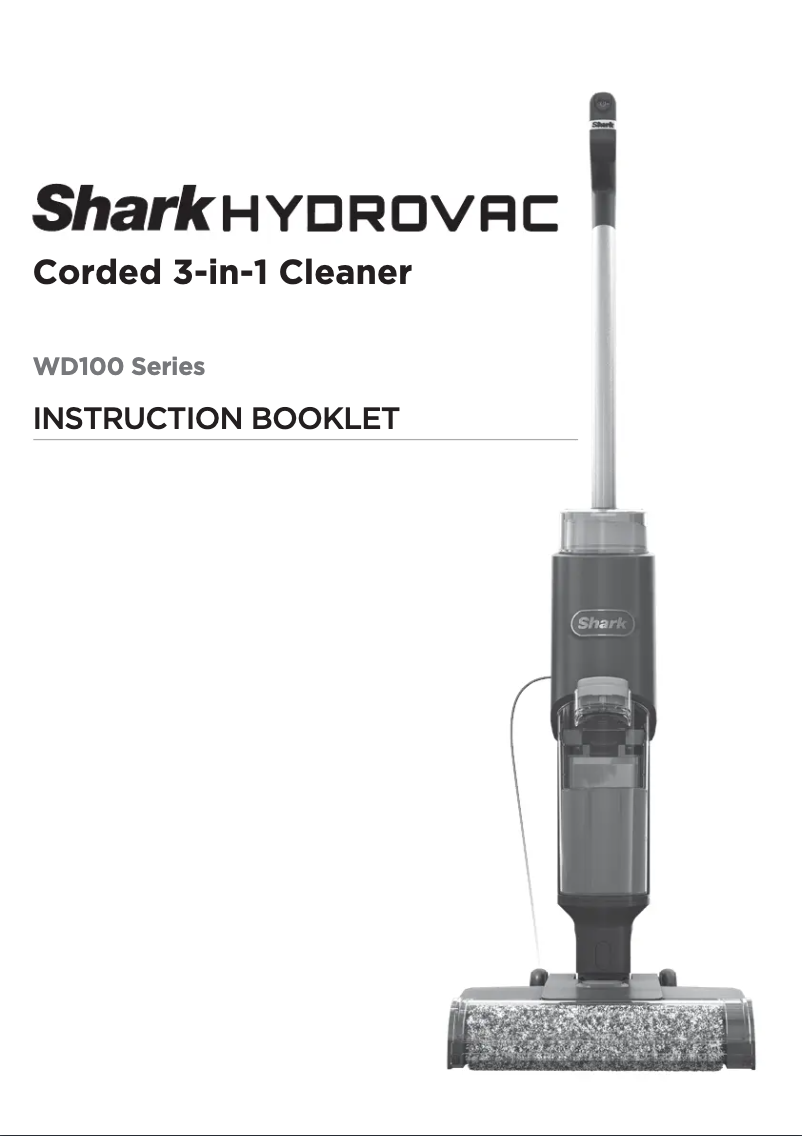 Page 1 de la notice Manuel utilisateur Shark HydroVac WD110UK