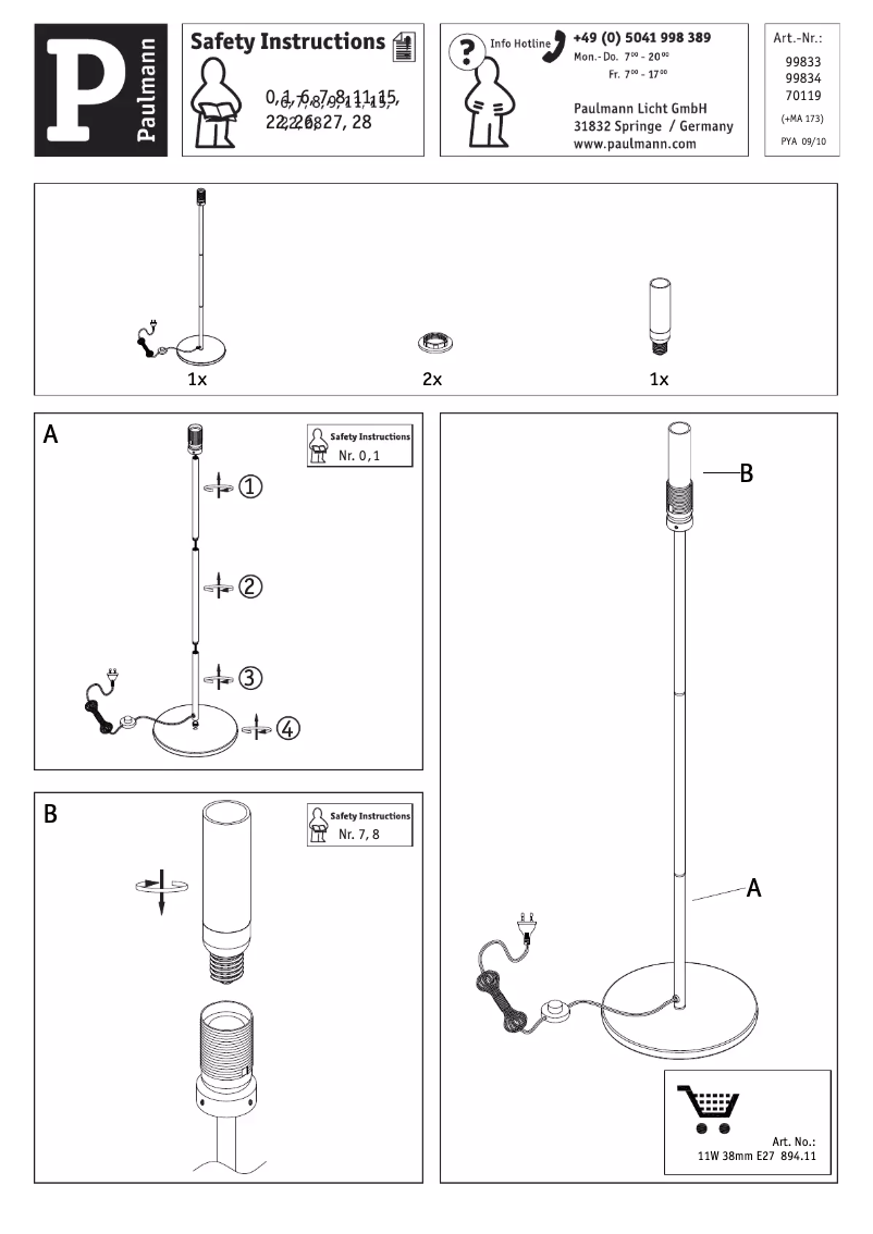 Image de la première page du manuel de l'appareil 2Easy Basic