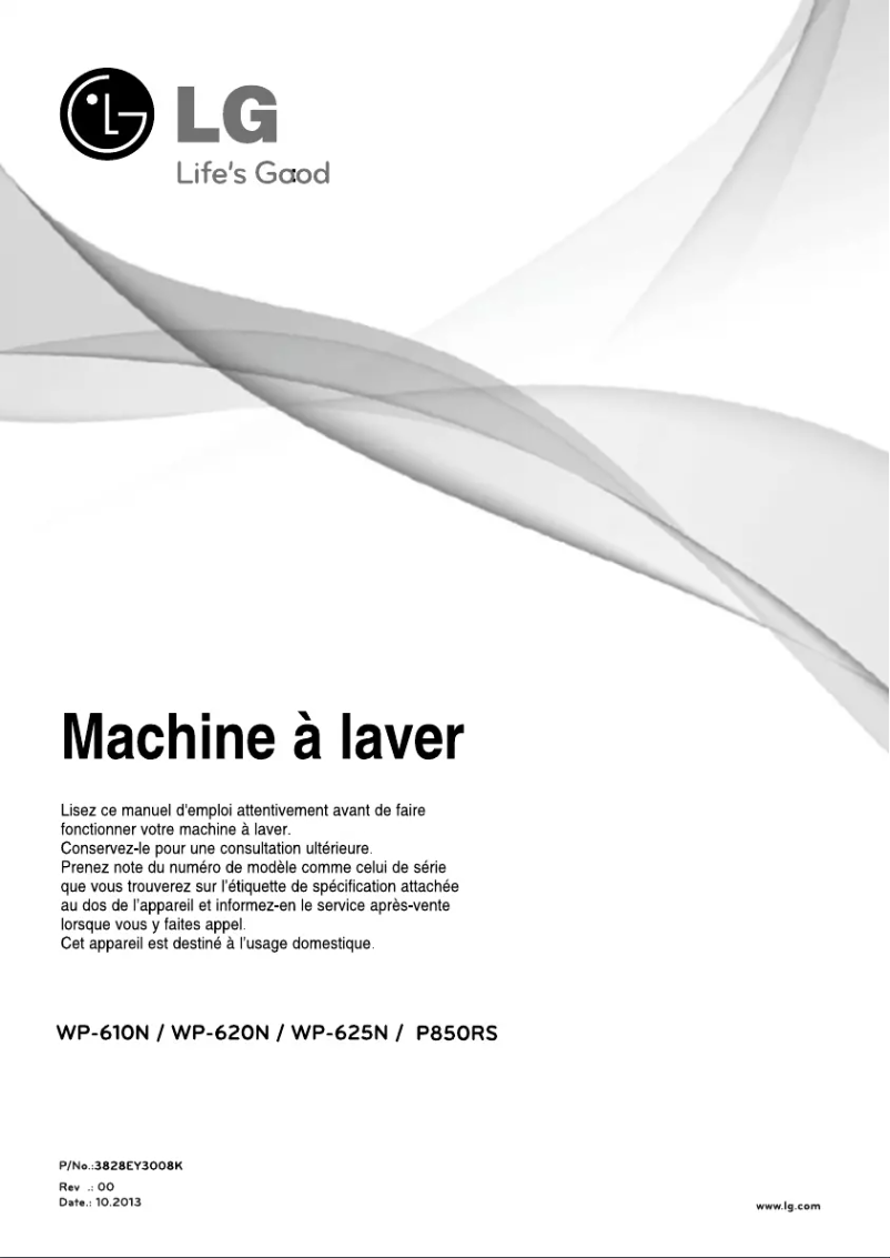 Page 1 de la notice Manuel utilisateur LG P850RS