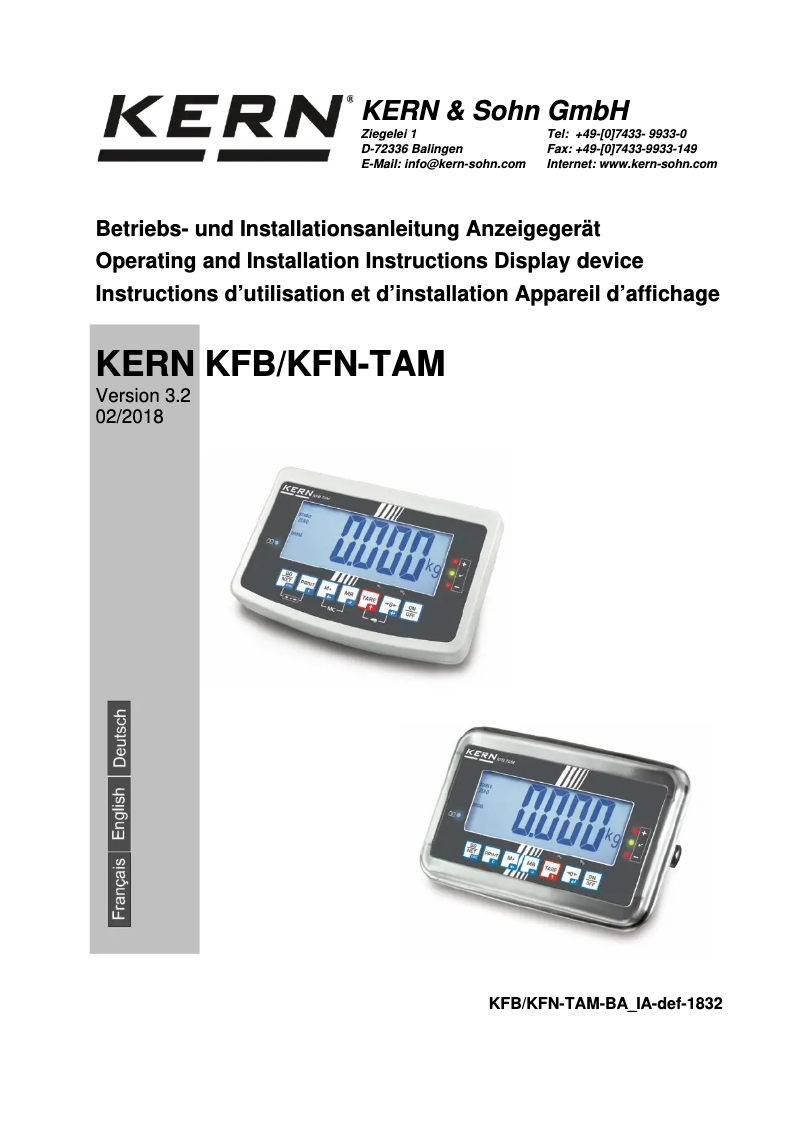 Image de la première page du manuel de l'appareil BFN 3T-3AM