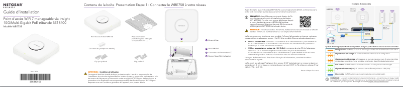 Page n°1 - Guide d'installation Netgear WBE758