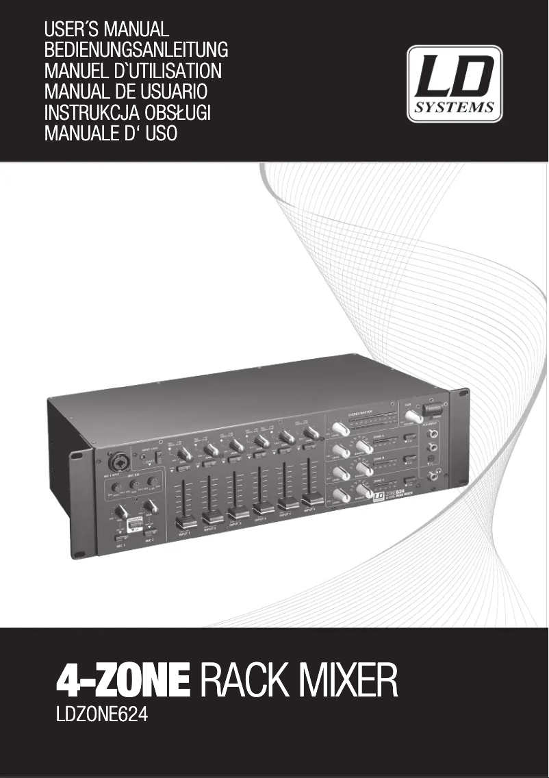 Page 1 de la notice Manuel utilisateur LD Systems ZONE 624