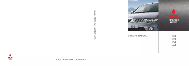 Page 1 de la notice Manuel utilisateur Mitsubishi L200 (2010)