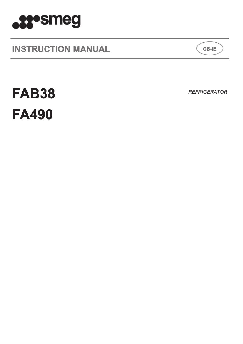 Image de la première page du manuel de l'appareil FAB38RBL