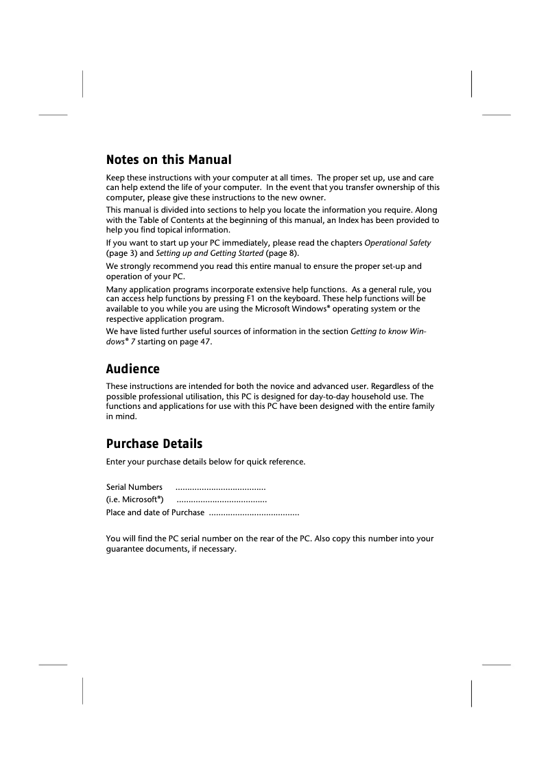 Page 1 de la notice Manuel utilisateur Medion Akoya P5315 D (MD 8351)