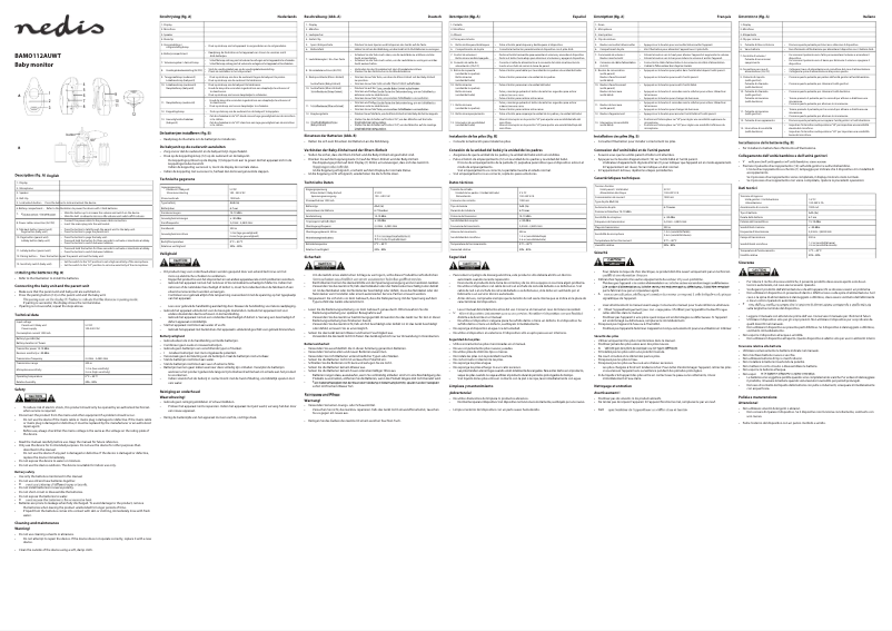 Page 1 de la notice Manuel utilisateur Nedis BAMO112AUWT