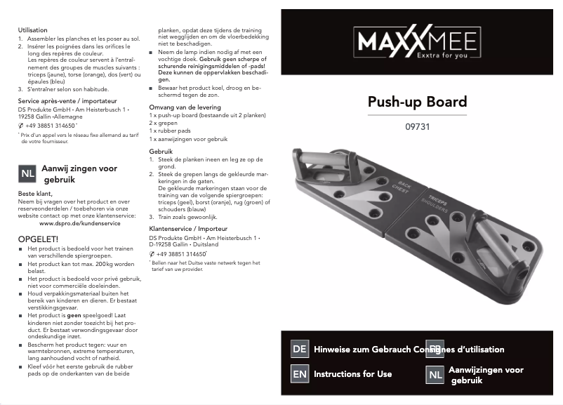 Page n°1 - Manuel utilisateur Maxxmee 09731