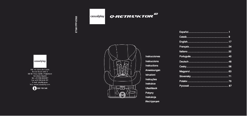 Image de la première page du manuel de l'appareil Q-Retraktor Fix
