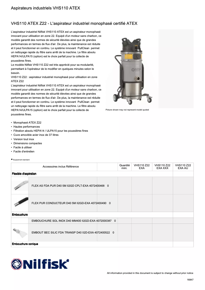 Image de la première page du manuel de l'appareil VHS110 Z22