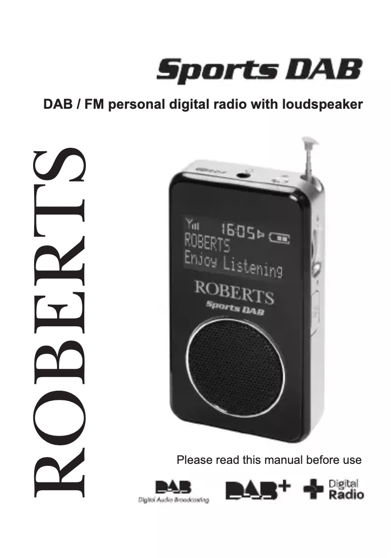 Page n°1 - Manuel utilisateur Roberts SportsDAB 6