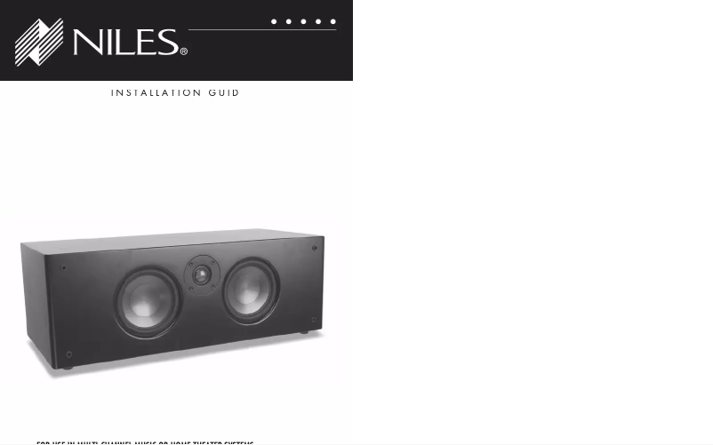 Page 1 de la notice Manuel utilisateur Niles HDLCRbx