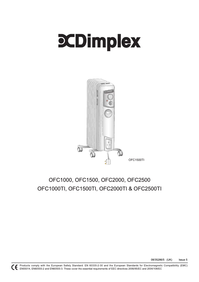 Page 1 de la notice Manuel utilisateur Dimplex OFC2000Ti