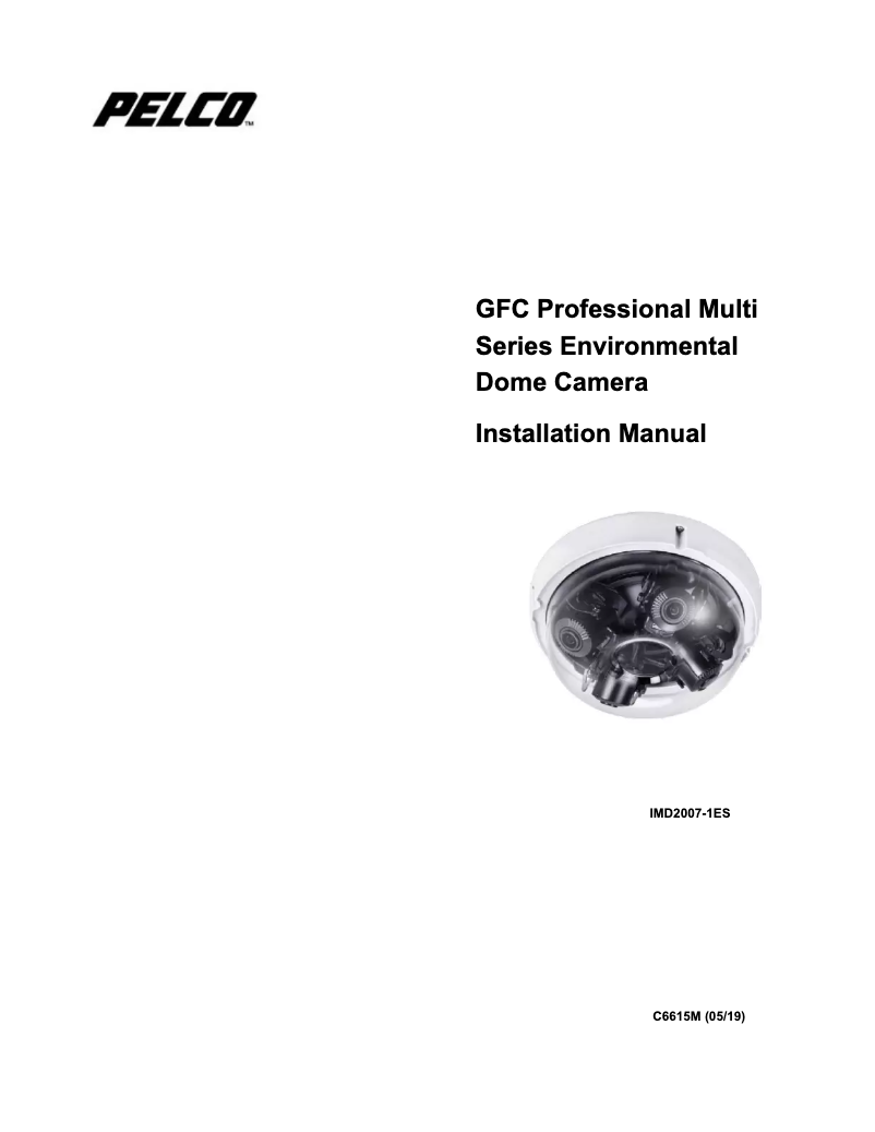Page n°1 - Manuel utilisateur Pelco GFC Professional Multi IMD2007-1ES