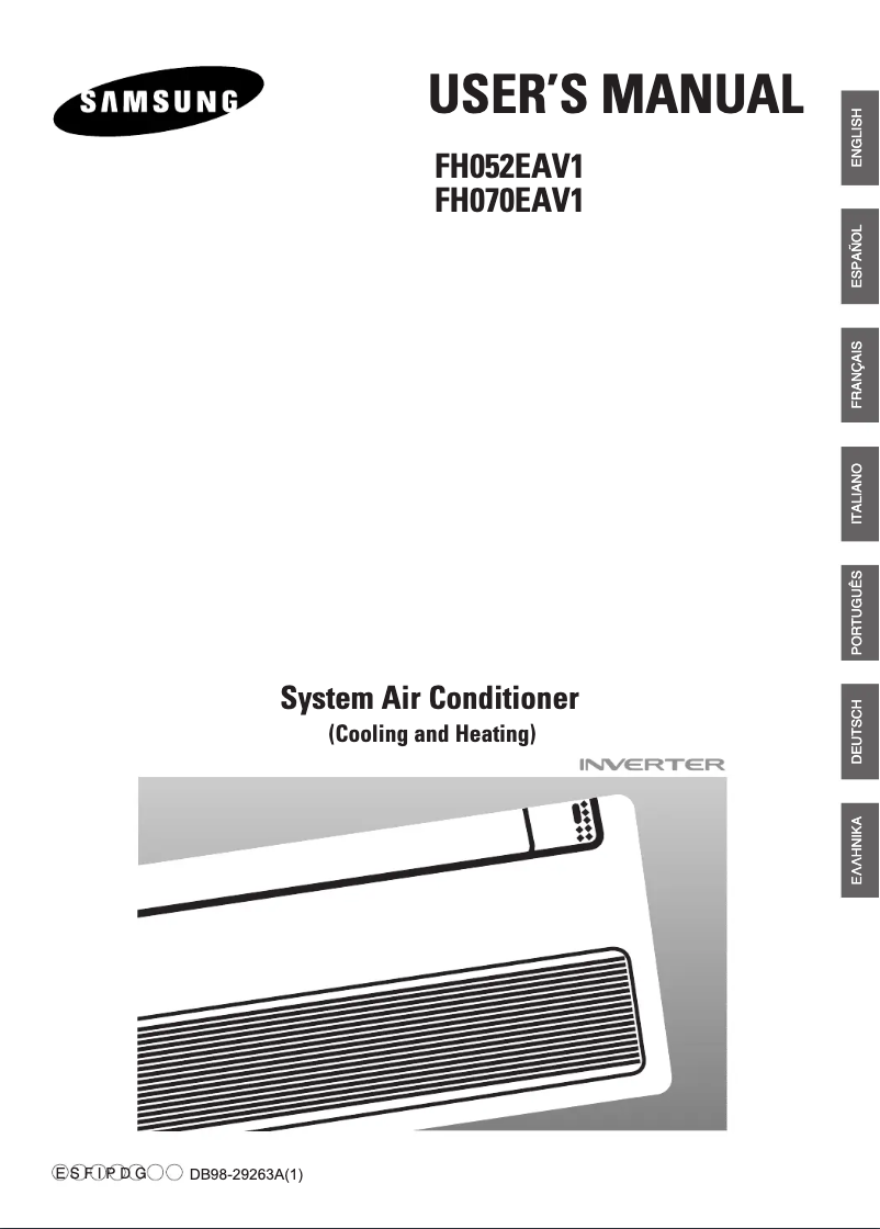 Page 1 de la notice Manuel utilisateur Samsung FH070EAV1