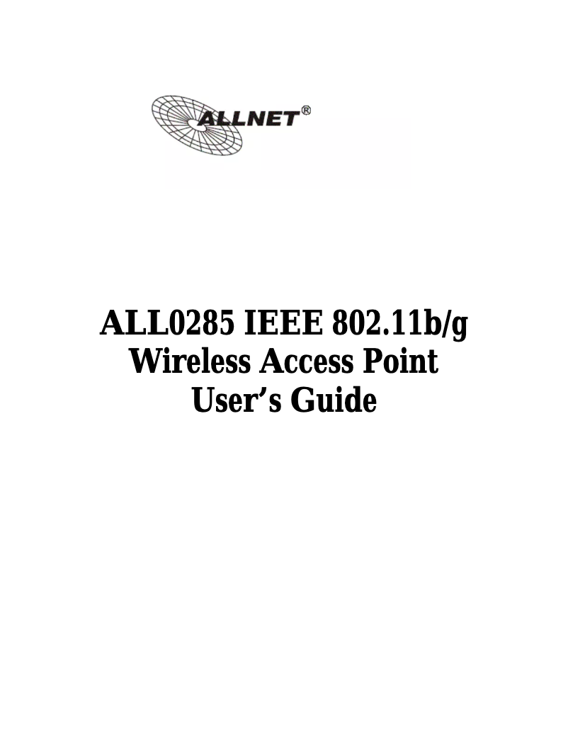 Page 1 de la notice Manuel utilisateur Allnet ALL0285