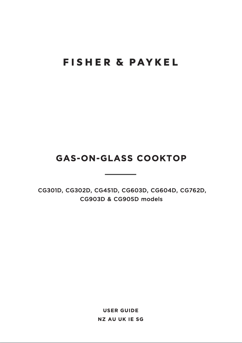 Página 1 del manual Manual de usuario Fisher & Paykel CG762DLPGB4
