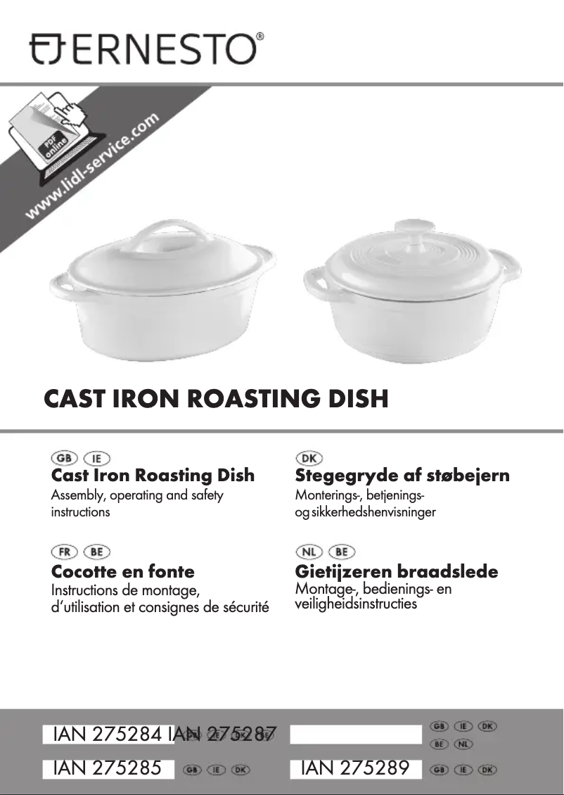 Page 1 de la notice Manuel utilisateur Ernesto IAN 275287