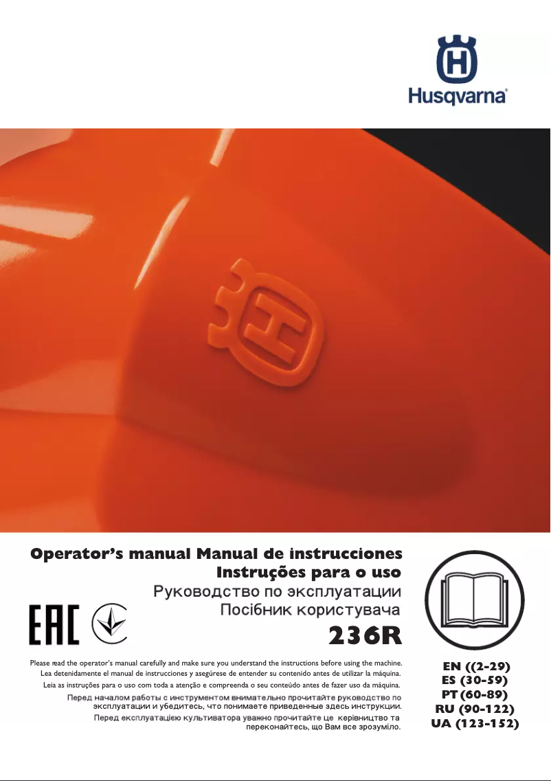 Page 1 de la notice Manuel utilisateur Husqvarna 236R