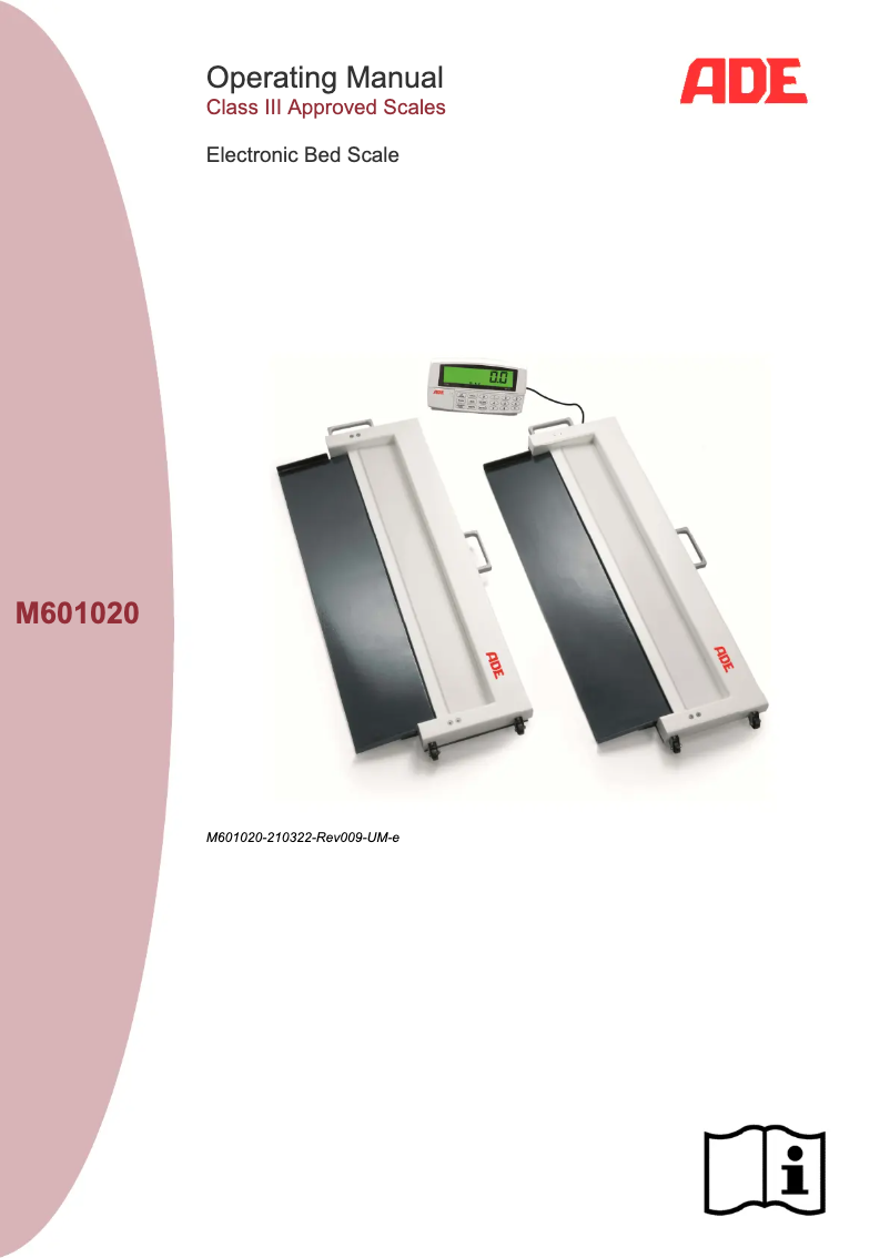 Page n°1 - Manuel utilisateur ADE M601020