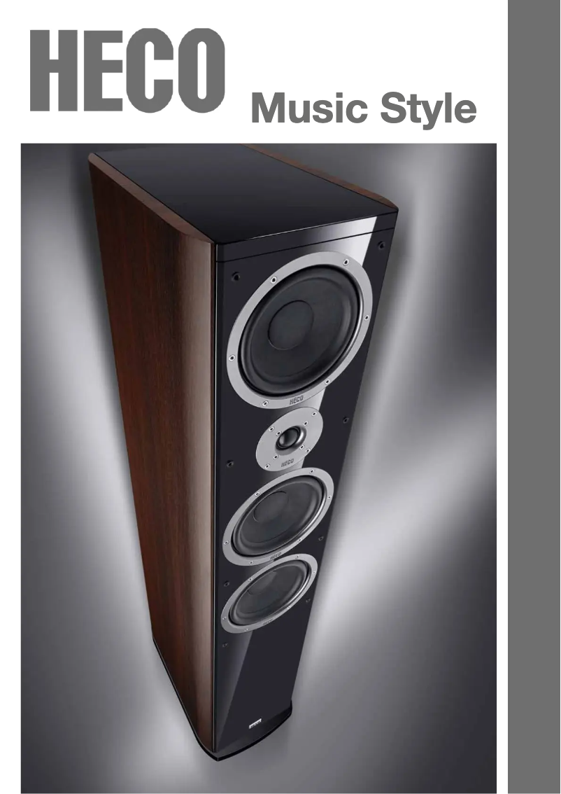 Página 1 del manual Ficha técnica Heco Music Style 800