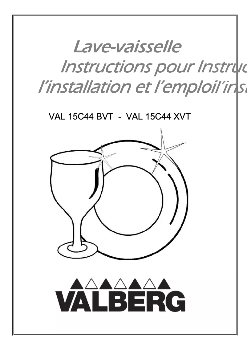Page n°1 - Manuel utilisateur Valberg VAL 15C44 XVT