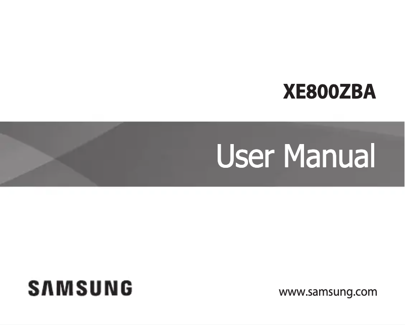 Page 1 de la notice Manuel utilisateur Samsung XE800ZBA