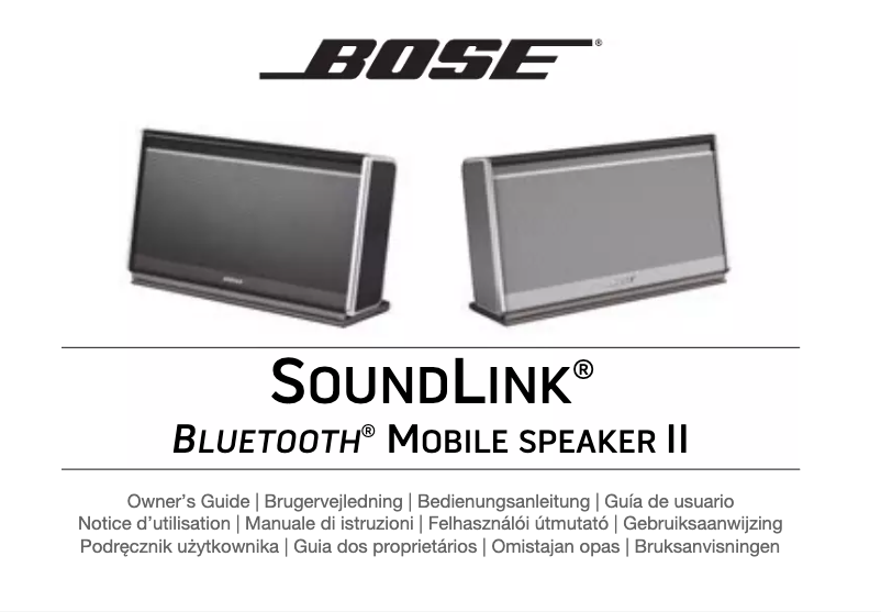 Image de la première page du manuel de l'appareil Soundlink Bluetooth Mobile Speaker II