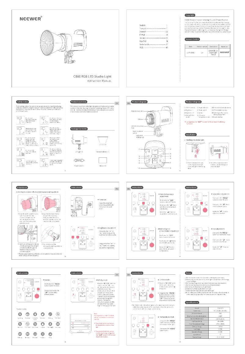 Image de la première page du manuel de l'appareil CB60