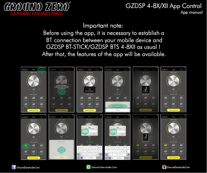 Page 1 de la notice Manuel utilisateur Ground Zero GZDSP 4-8XII