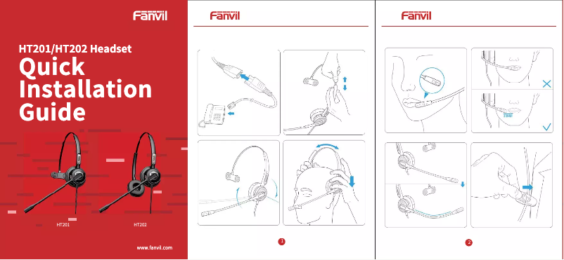 Page 1 de la notice Manuel utilisateur Fanvil HT201
