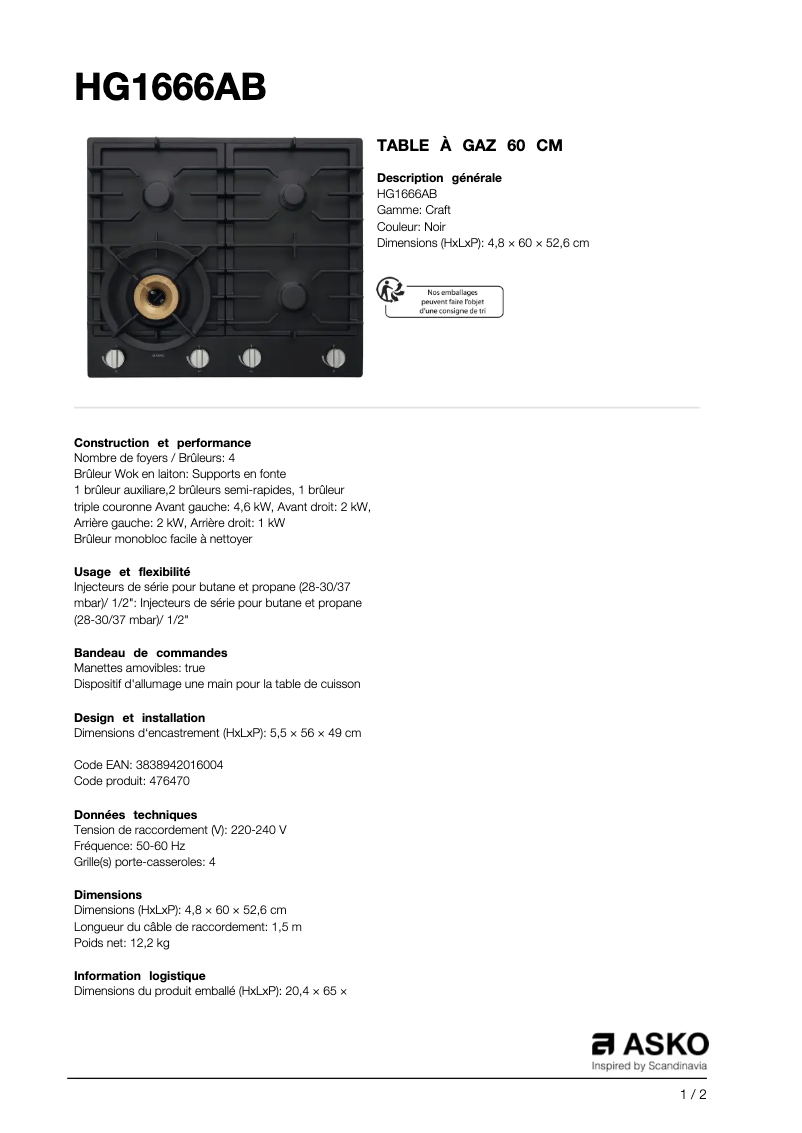 Image de la première page du manuel de l'appareil HG1666AB/S1