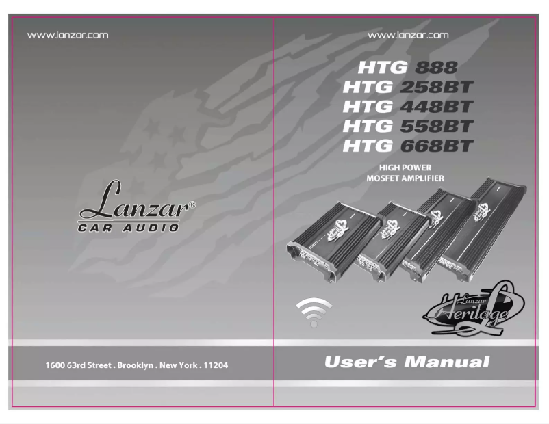 Page 1 de la notice Manuel utilisateur Lanzar HTG558BT