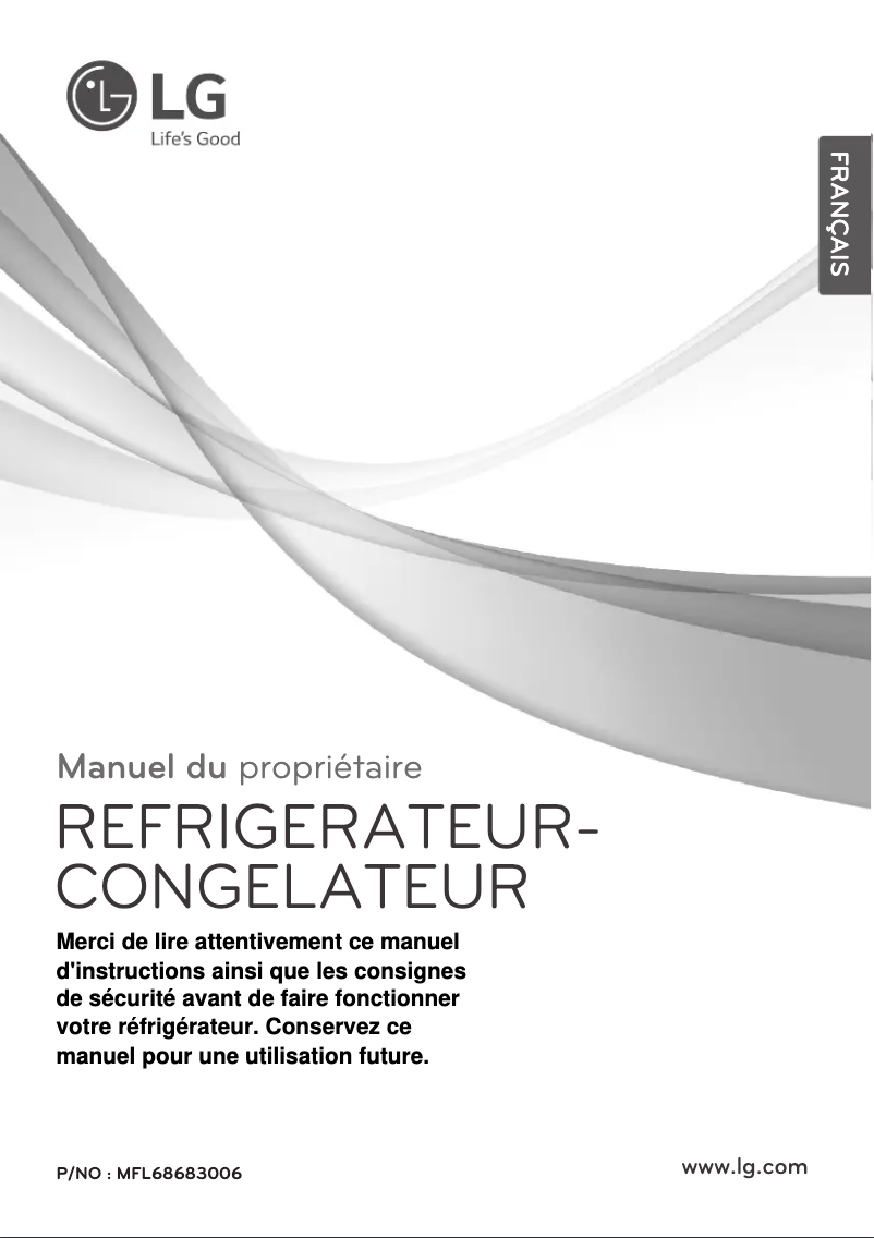 Image de la première page du manuel de l'appareil GR-B354SLCL