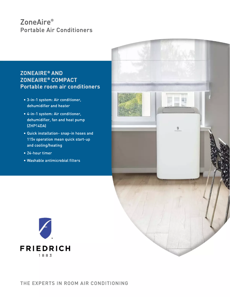 Image de la première page du manuel de l'appareil ZoneAire ZHP14DA