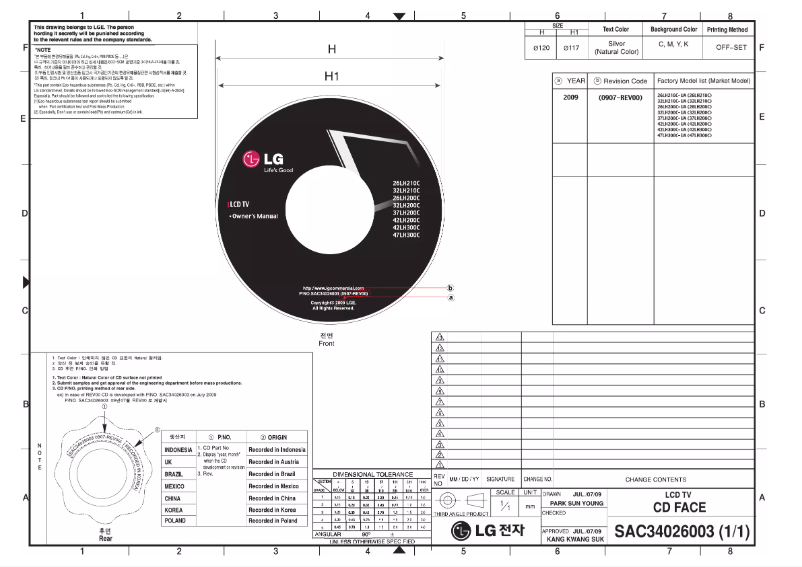 Página 1 del manual Manual de usuario LG 42LH200C