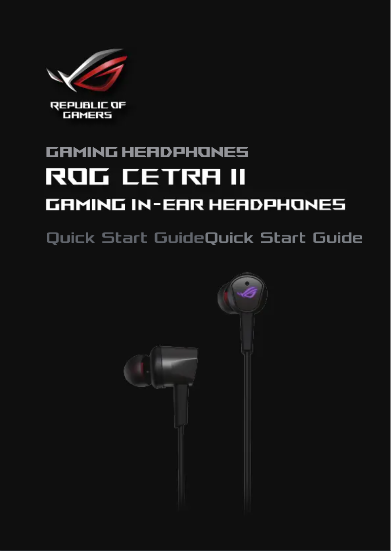 Page 1 de la notice Manuel utilisateur Asus ROG Cetra II