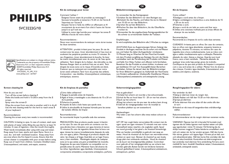 Image de la première page du manuel de l'appareil SVC3222G