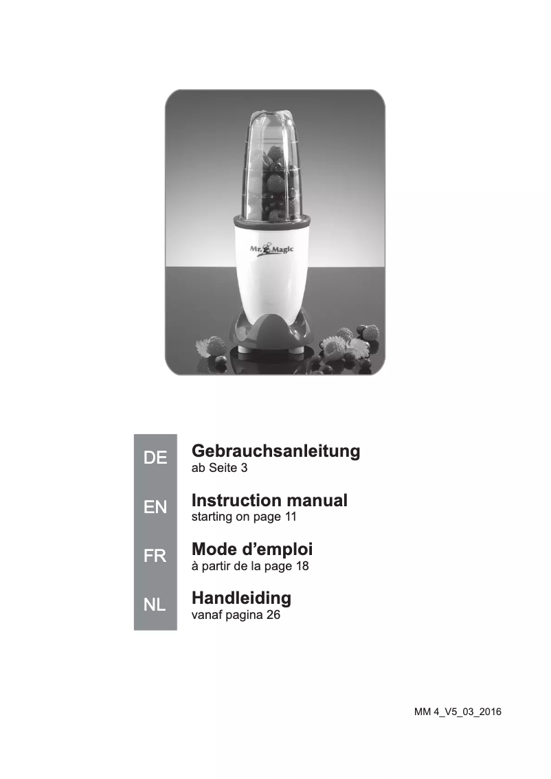 Page n°1 - Manuel utilisateur Gourmetmaxx 04389