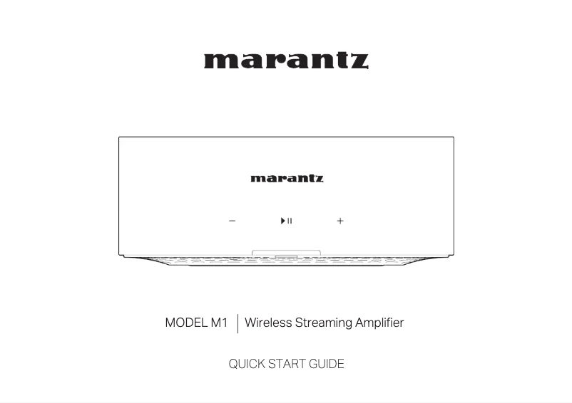 Page 1 de la notice Guide de démarrage rapide Marantz Model M1