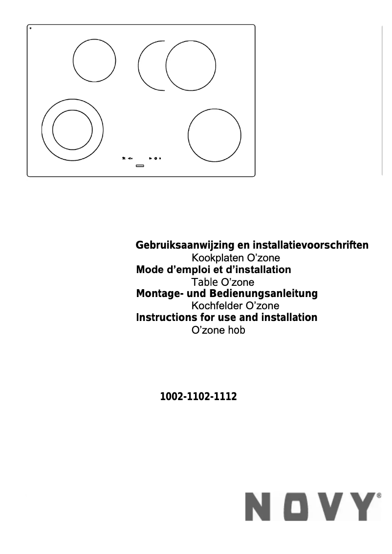 Image de la première page du manuel de l'appareil O’zone 1102