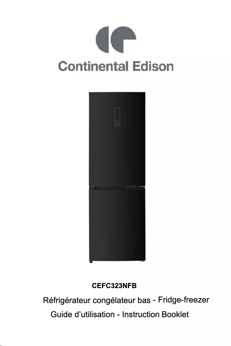 Page 1 de la notice Manuel utilisateur Continental Edison CEFC323NFB