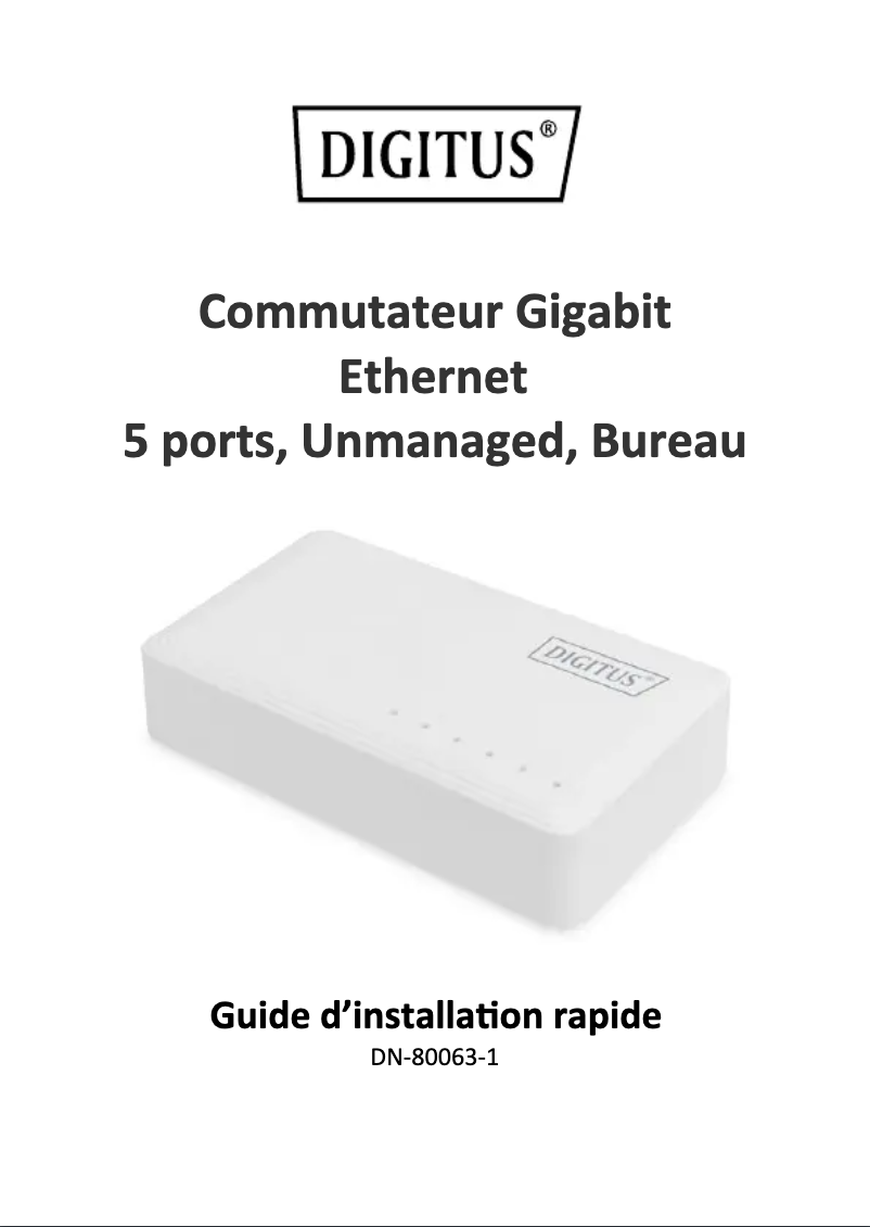 Page n°1 - Manuel utilisateur Digitus DN-80063-1