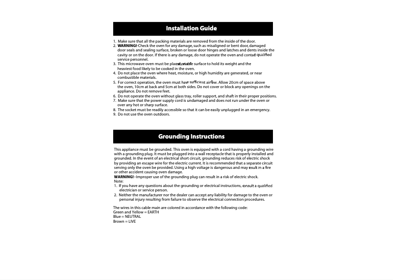 Page 1 de la notice Guide d'installation Electrolux EMS3085X